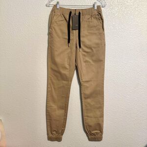Zanerobe Sureshot Jogger Men Size 29 Sandstone Slim Fit Low Rise Stretch